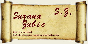 Suzana Zubić vizit kartica